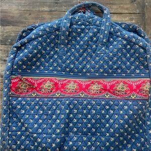 NWOT Vera Bradley Blue and Red Quilted Garment Bag